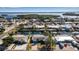 Bird's-eye view of single-story home, showcasing its canal-front location at 10307 Sandpiper W Rd, Bradenton, FL 34209