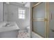 Bathroom includes a shower/tub, toilet and vanity at 10307 Sandpiper W Rd, Bradenton, FL 34209