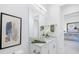 Contemporary bathroom with white cabinets and granite countertop at 15603 Derna Ter, Bradenton, FL 34211