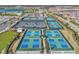 Aerial view of tennis and pickleball courts at 15603 Derna Ter, Bradenton, FL 34211