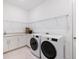 Bright laundry room with modern appliances and shelving at 15603 Derna Ter, Bradenton, FL 34211