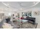 The open layout reveals the kitchen, living room, and access to an outdoor pool area at 15603 Derna Ter, Bradenton, FL 34211