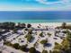 Aerial view of beach and parking lot at 426 62Nd St, Holmes Beach, FL 34217