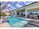 Stunning pool, patio, and screened enclosure with water features at 7940 Redonda Loop, Bradenton, FL 34202