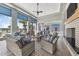 Relaxing clubhouse lounge with comfortable seating and fireplace at 7940 Redonda Loop, Bradenton, FL 34202