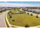 An aerial view of a community park with a gazebo at 7940 Redonda Loop, Bradenton, FL 34202