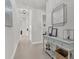 Bright and spacious hallway with stylish console table and modern decor at 7940 Redonda Loop, Bradenton, FL 34202