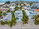 Aerial view of a beach house with a spacious driveway at 106 7Th S St, Bradenton Beach, FL 34217