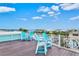 Relaxing rooftop deck with ocean views and patio furniture at 106 7Th S St, Bradenton Beach, FL 34217