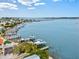 Expansive waterfront view with private docks and boats at 106 7Th S St, Bradenton Beach, FL 34217