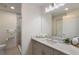 Clean bathroom with walk-in shower and vanity at 1703 N Tamiami Trl # 210, Sarasota, FL 34234
