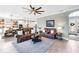 Open living room flows into the kitchen, creating a great space for entertaining and everyday living at 17335 Polo Trl, Bradenton, FL 34211