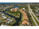 Broad view of community, waterways, and nearby highway at 2251 Jessie Harbor Dr # 2101, Osprey, FL 34229