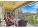 Relaxing screened balcony overlooking water at 2251 Jessie Harbor Dr # 2101, Osprey, FL 34229