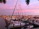 Boats docked at the marina during sunset at 415 L Ambiance Dr # A801, Longboat Key, FL 34228