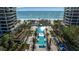 Resort-style pool and sundeck with beach access at 415 L Ambiance Dr # A801, Longboat Key, FL 34228