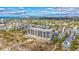 High-angle view of the property with beach and ocean views at 420 Beach Rd # 203, Sarasota, FL 34242