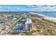 Aerial view of condo building and surrounding community at 420 Beach Rd # 203, Sarasota, FL 34242