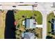 Aerial view of a house near a canal and road at 527 Rotonda Cir, Rotonda West, FL 33947
