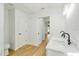 Modern bathroom with double vanity and white cabinets at 527 Rotonda Cir, Rotonda West, FL 33947