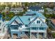 An aerial view showcasing a new home under construction at 6536 Sabal Dr, Sarasota, FL 34242