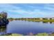 Beautiful view of the pond showing the calm water and surrounding trees and greenery at 3115 Trustee Ave, Sarasota, FL 34243