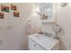 Modern bathroom with a marble vanity and updated fixtures at 4110 Riverview Blvd, Bradenton, FL 34209