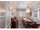 Elegant dining room with wood table and chandelier at 4110 Riverview Blvd, Bradenton, FL 34209