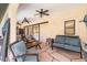 Relaxing covered patio with seating area and view of backyard at 4239 Durant St, Port Charlotte, FL 33948