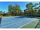 A well maintained tennis court with new net at 7806 Ontario Street Cir # 7806, Sarasota, FL 34243