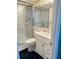 Clean bathroom with walk-in shower and updated vanity at 1714 69Th W Ave # A207, Bradenton, FL 34207