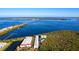 Aerial view of the property, highlighting its waterfront access at 3705 E Bay Dr # 212, Holmes Beach, FL 34217