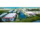 Aerial view showcasing the community and waterfront location at 3705 E Bay Dr # 212, Holmes Beach, FL 34217