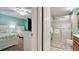 Clean bathroom with shower/tub combo and updated vanity at 3705 E Bay Dr # 212, Holmes Beach, FL 34217
