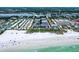 Aerial view of beachfront property, highlighting its location and amenities at 1200 E Peppertree Ln # 607, Sarasota, FL 34242