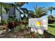 PepperTree Bay community entrance sign with landscaping at 1200 E Peppertree Ln # 607, Sarasota, FL 34242