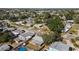 High-angle view of a neighborhood with homes, yards, and streets at 2003 Princeton Ave, Bradenton, FL 34207