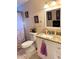 Bright bathroom with granite countertop and decorative accents at 5630 3Rd W St, Bradenton, FL 34207