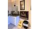 Bathroom with white vanity, mirror and towels at 5630 3Rd W St, Bradenton, FL 34207
