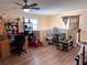 Home office with wood flooring, desk and toys at 5630 3Rd W St, Bradenton, FL 34207