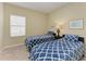 Cozy bedroom with two twin beds and blue patterned bedding at 1387 Still River Dr, Venice, FL 34293