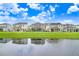 Houses with lake views and lush lawns at 33443 Landsman Loop, Wesley Chapel, FL 33543