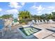 Clean and inviting hot tub area with lounge chairs at 6908 Drewrys Blf # 711, Bradenton, FL 34203
