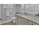 Clean bathroom with a single vanity, toilet and shower at 8089 Sandstar Way, Sarasota, FL 34240