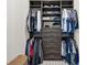 Organized closet with shelves, drawers, and hanging rods at 8437 Cane Bay Ct, Lakewood Ranch, FL 34202