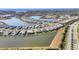 Aerial view of upscale community with lakefront properties at 8544 Pavia Way, Bradenton, FL 34202