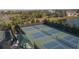 Aerial view of community pickleball courts at 8544 Pavia Way, Bradenton, FL 34202