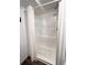 Clean shower stall with built-in shelves and curtain at 103 Oakwood Blvd, Sarasota, FL 34237