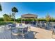 Community deck with gazebo, seating, and water views at 114 Tidy Island Blvd, Bradenton, FL 34210