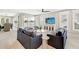 Spacious living room with water views and comfortable seating at 2516 Avenue A, Bradenton Beach, FL 34217